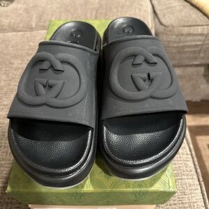 Gucci Black Slide Sandals